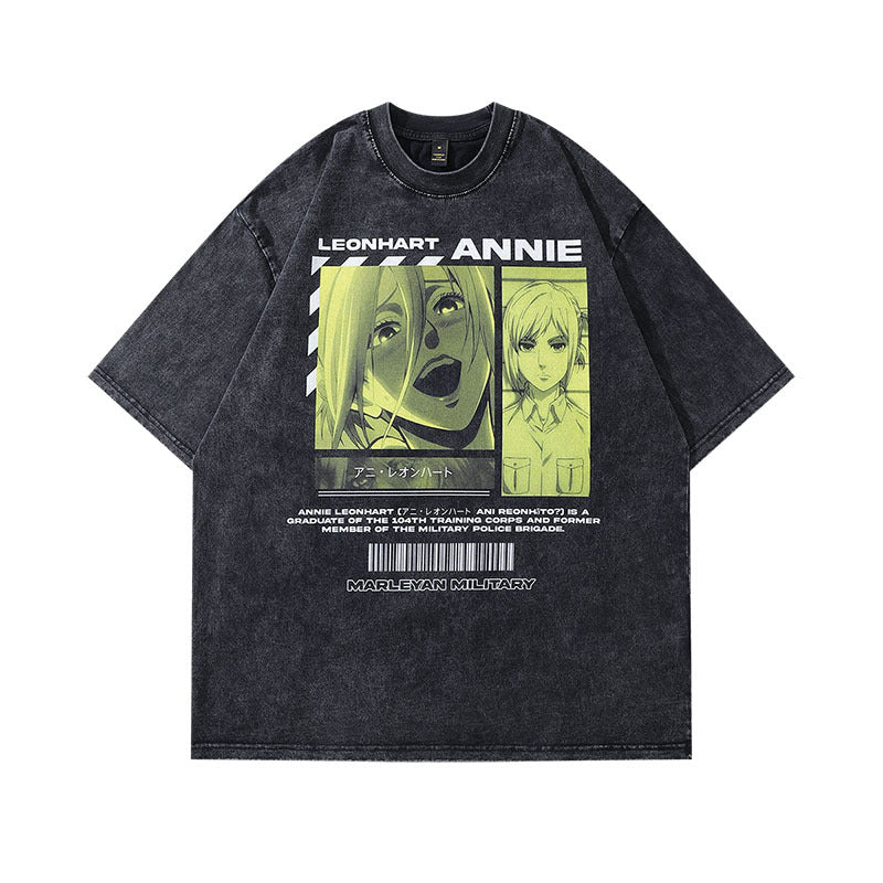 Cartoon Print Washed Tee