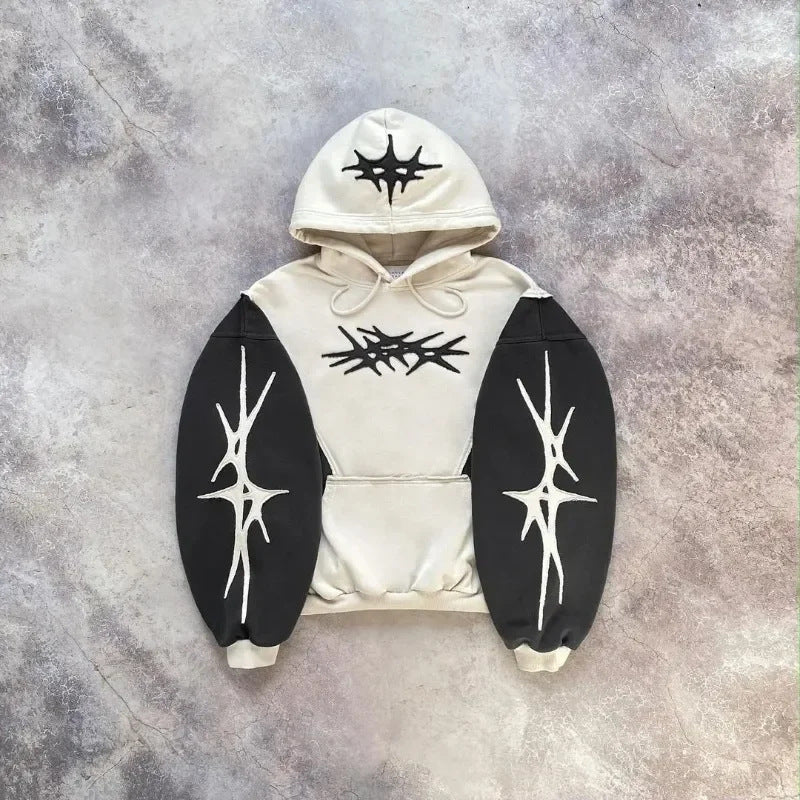 Embroidered Pullover Hoodie
