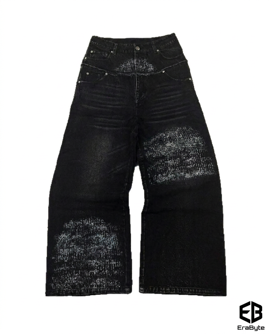 Loose Fit Vintage Washed Jeans