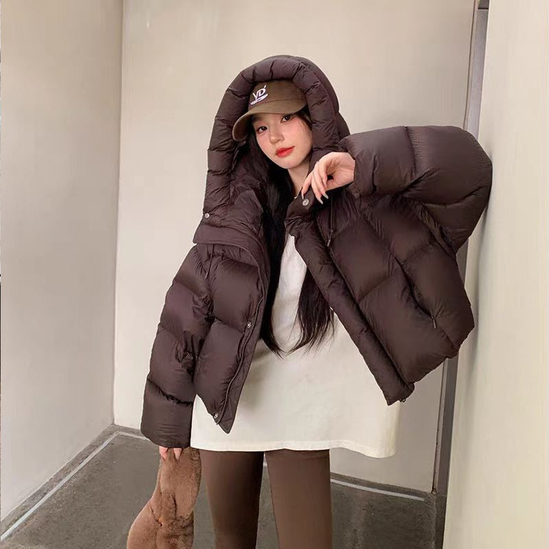 Women's Loose Fit Hooded Puffer Jacket - photo 8