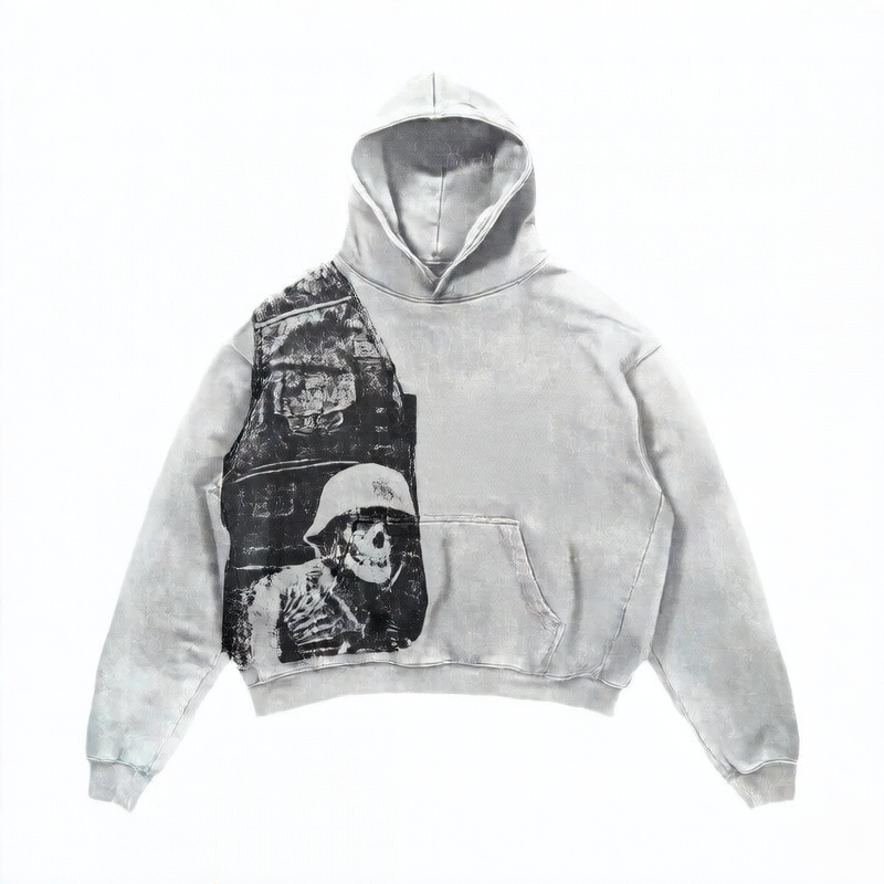 Oversized Print Streetwear Hoodie