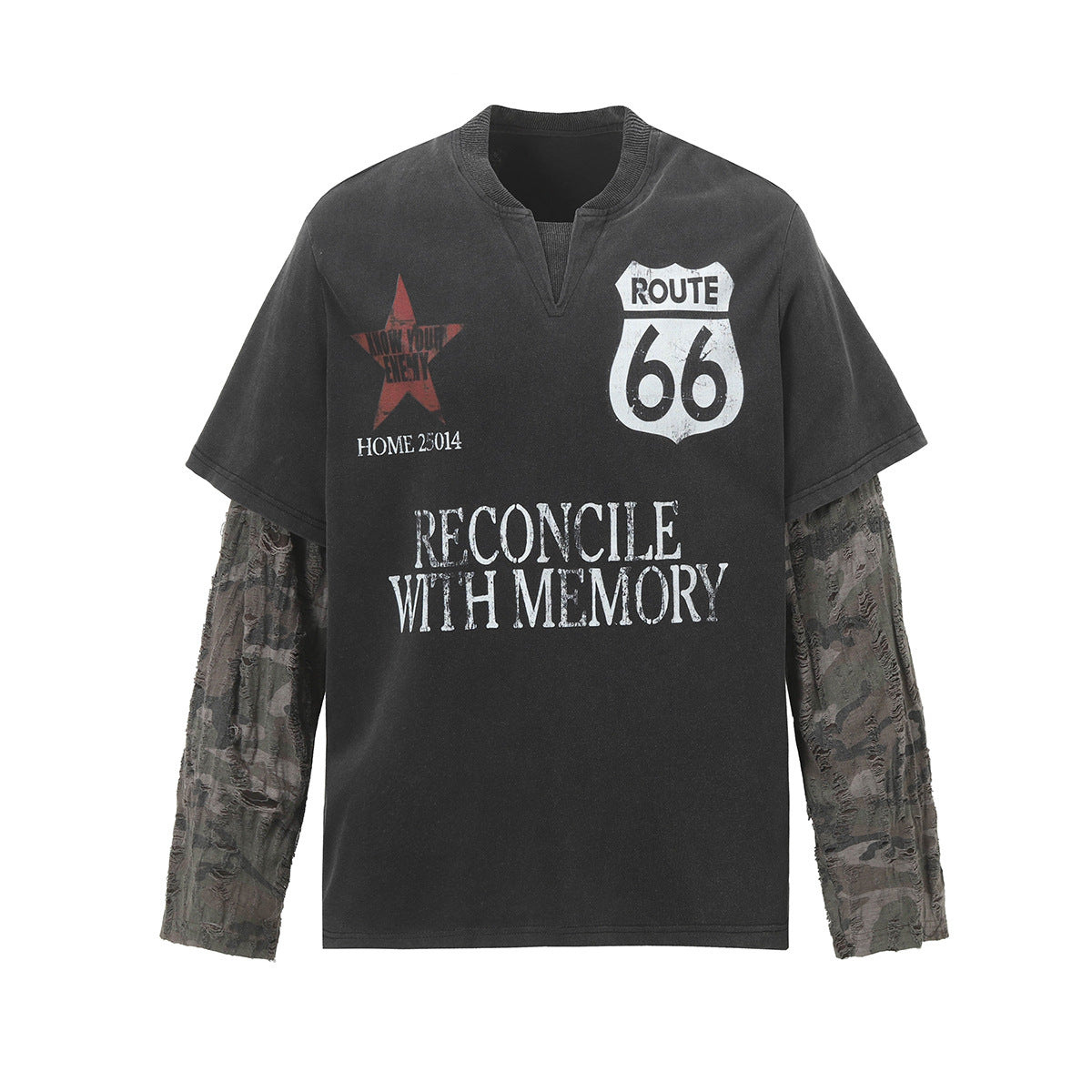 Washed Cotton Long-Sleeve Tee