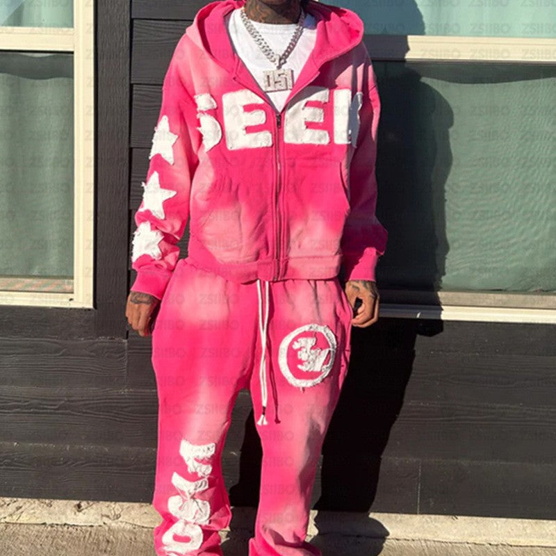 Retro Letter Print Hoodie