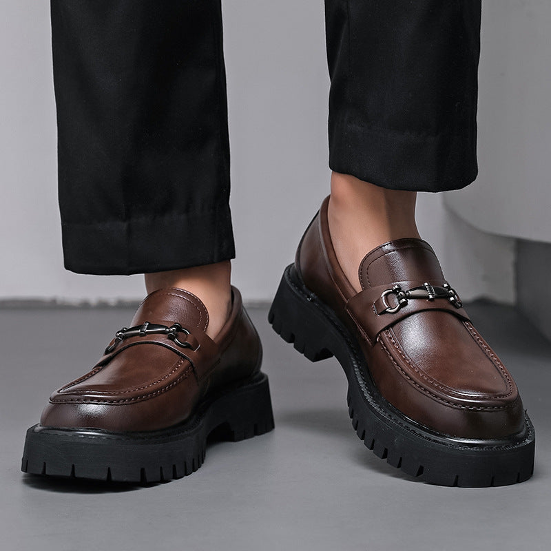 Men's Height-Increasing Patent Leather Loafers