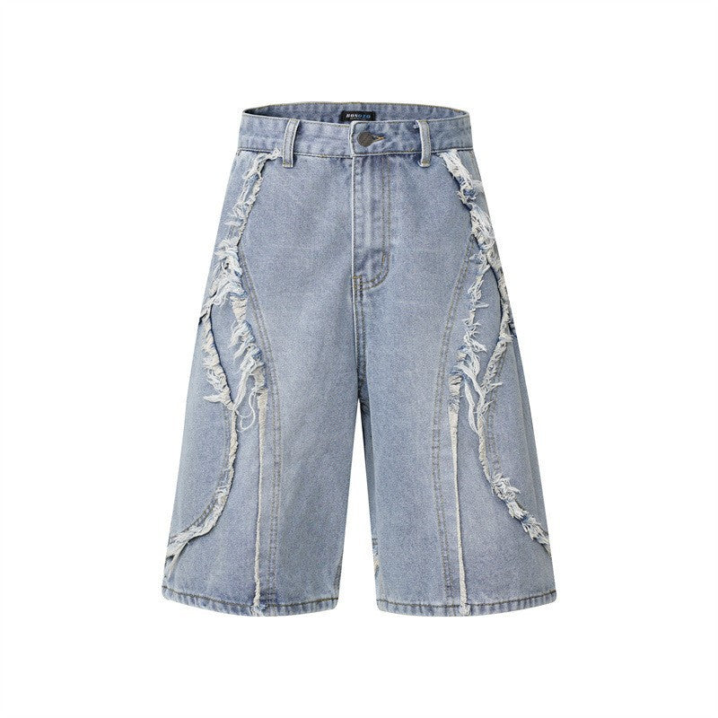 Retro Washed Denim Shorts