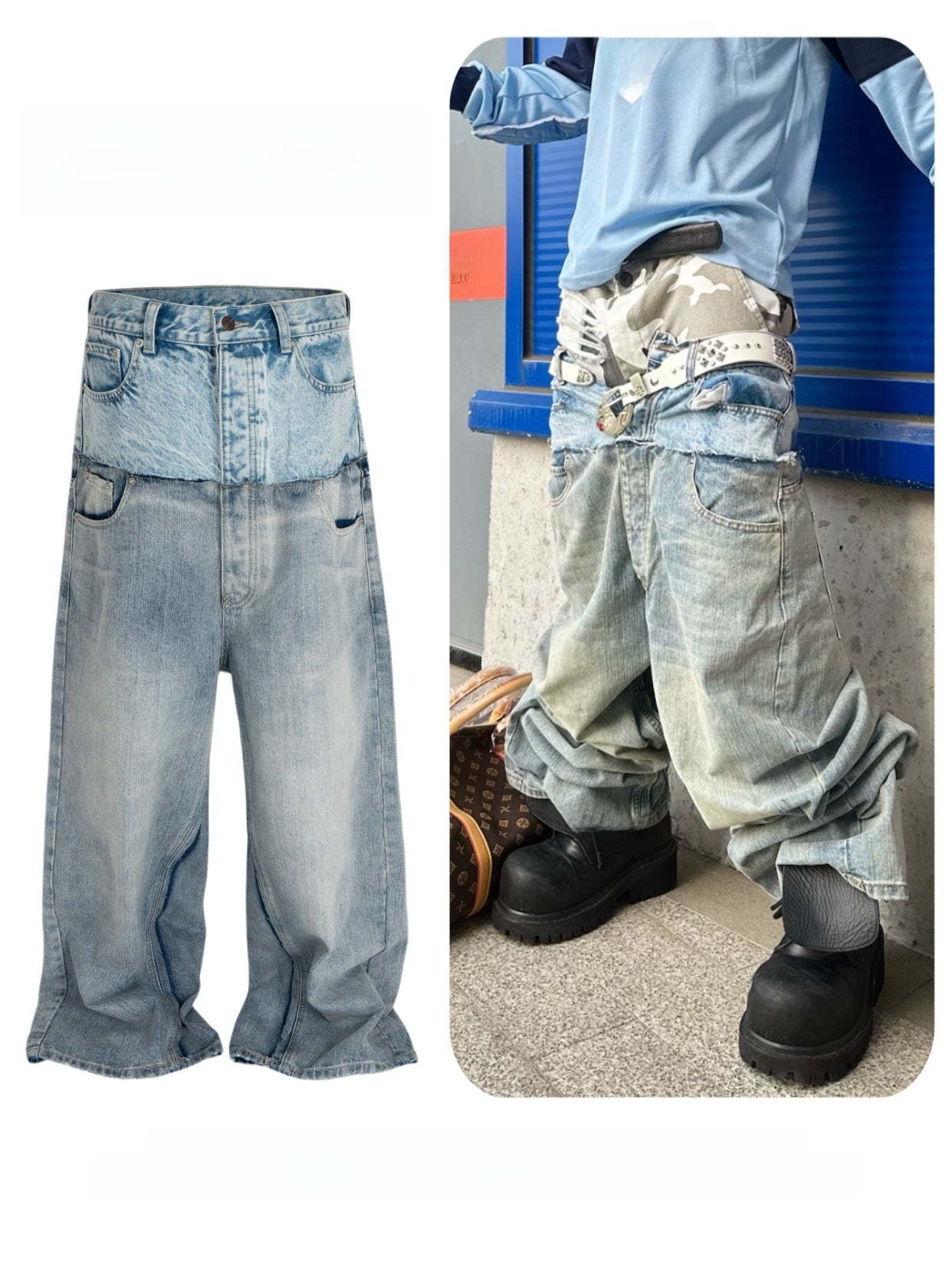 Parisian Vintage Wide-Leg Jeans - photo 3