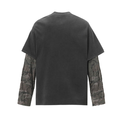 Washed Cotton Long-Sleeve Tee