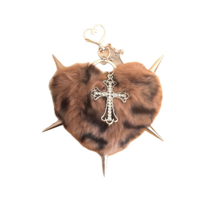 Punk Plush Heart Rivet Hair Clip - photo 6
