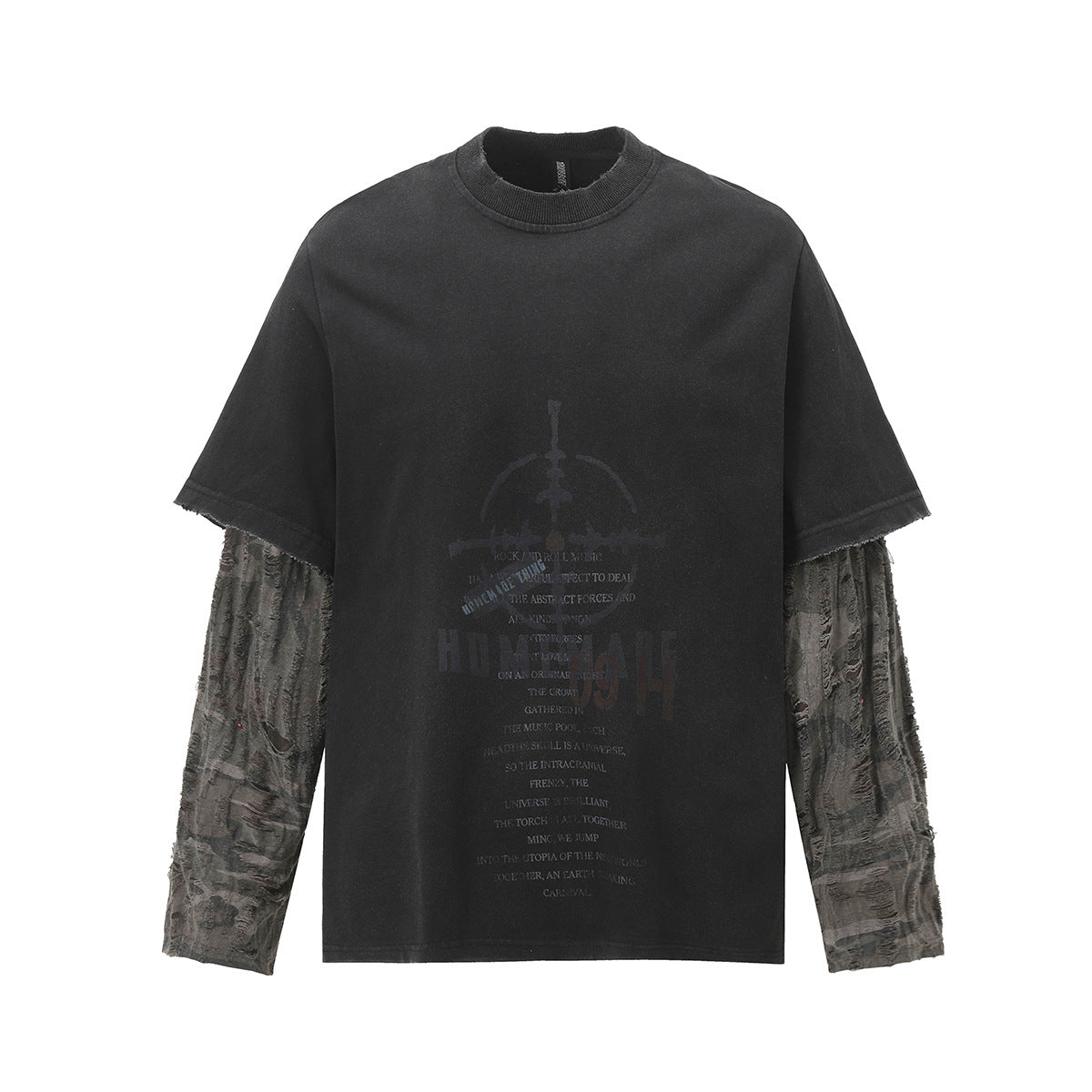 Washed Cotton Long-Sleeve Tee
