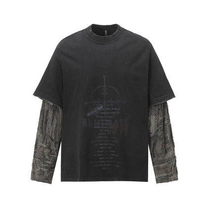 Washed Cotton Long-Sleeve Tee