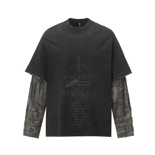 Washed Cotton Long-Sleeve Tee