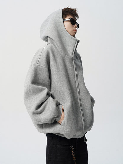 Heavyweight Mens Hooded Cardigan Sweatshirt