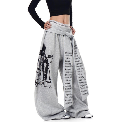 Y2K Printed Scimitar-Hem Cargo Pants - photo 5