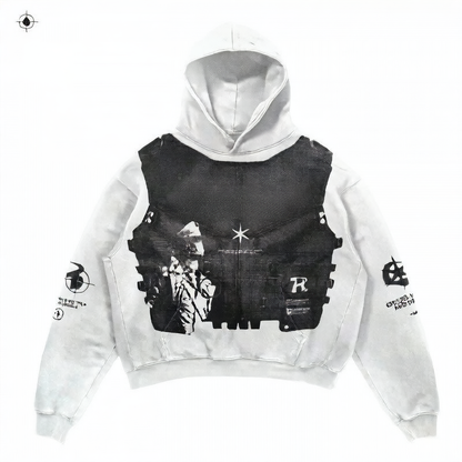 Oversized Print Streetwear Hoodie