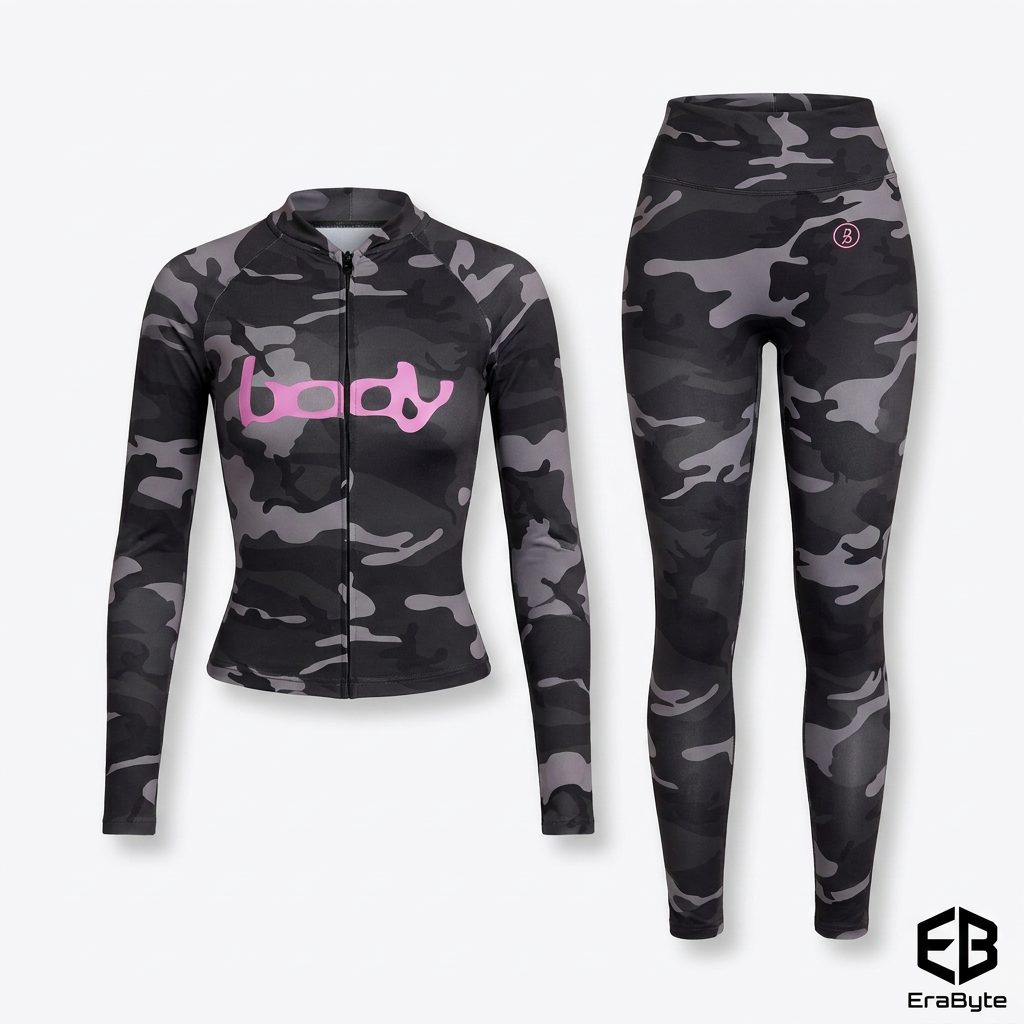 Leopard Print Hooded Jacket & Pants Set