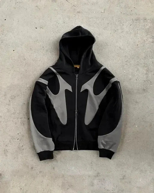 Y2K Harajuku Collage-Print Zip Hoodie - photo 6