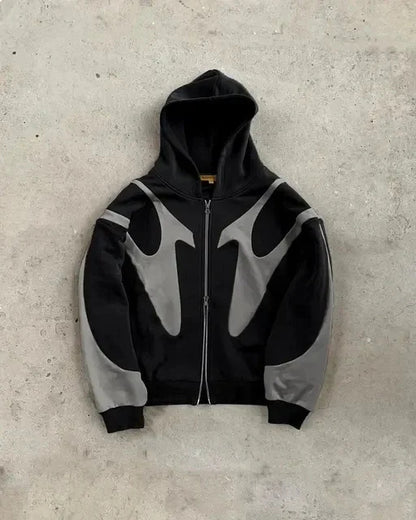 Y2K Harajuku Collage-Print Zip Hoodie - photo 6