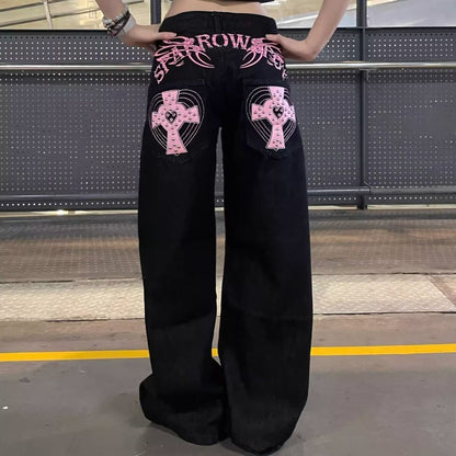 Women's Cross Patch Denim Jeans