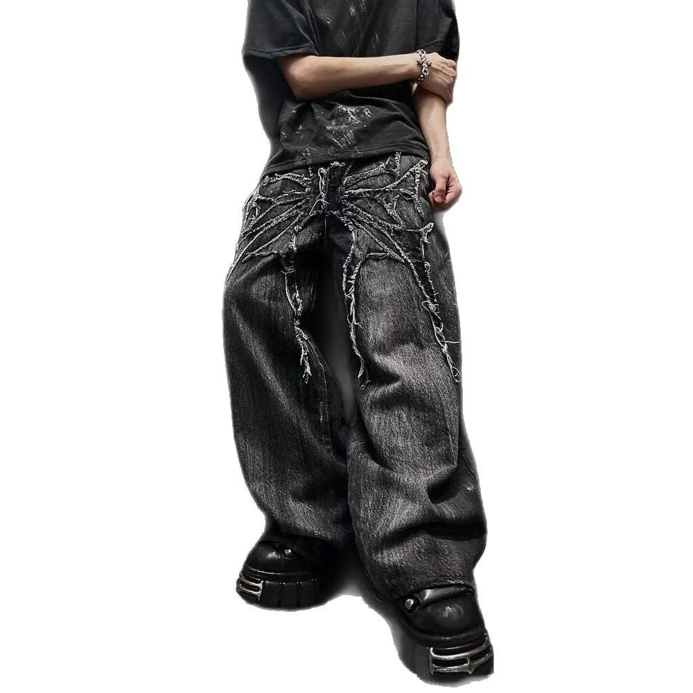 Y2K Wide-Leg High-Waist Jeans Charcoal - photo 5