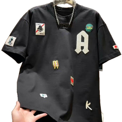 Mens Casual Letter Print T-Shirts