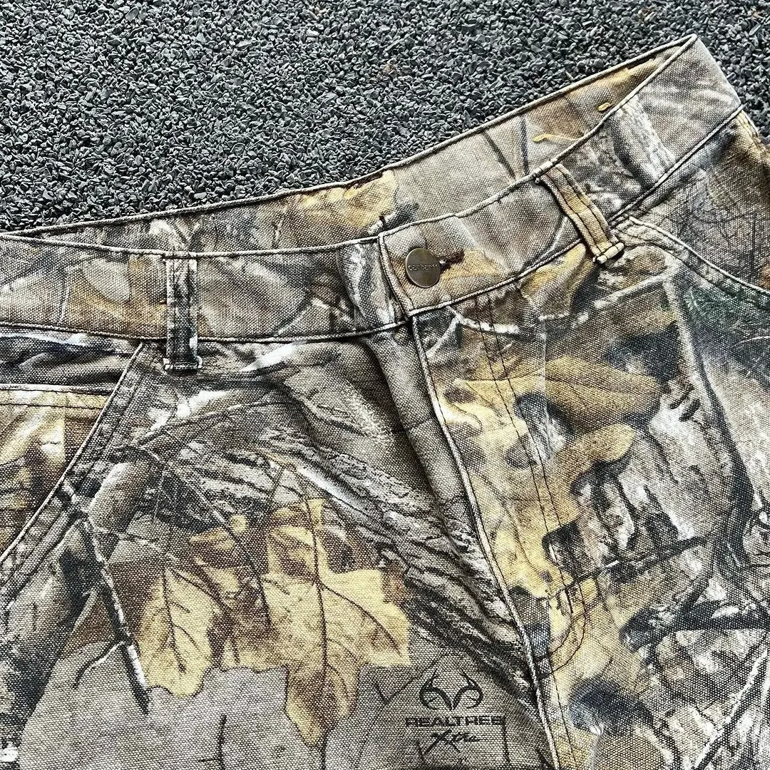Washed Camo Denim Pants