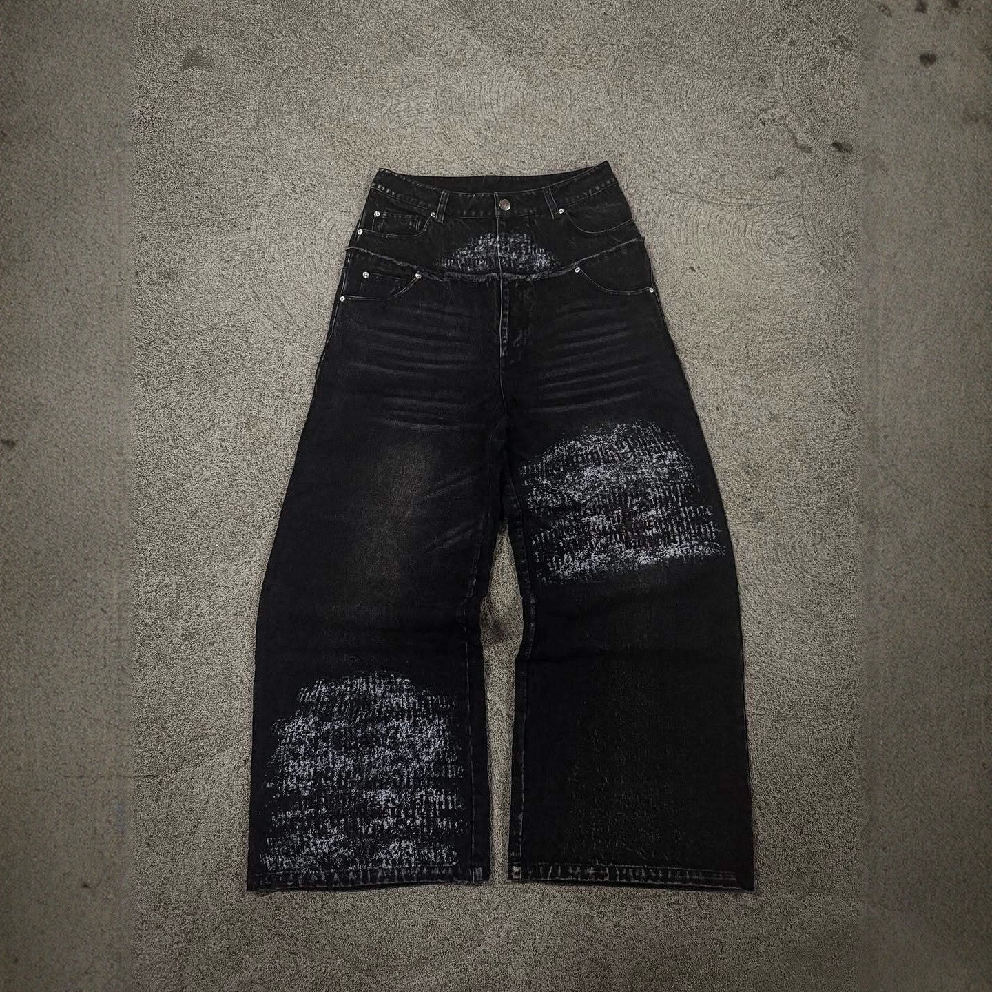 Loose Fit Vintage Washed Jeans