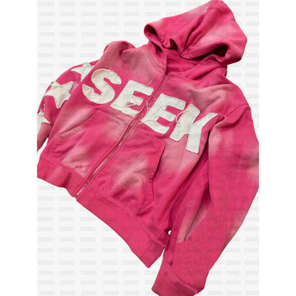 Retro Letter Print Hoodie