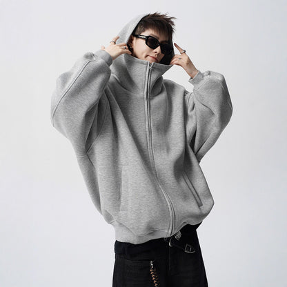 Heavyweight Mens Hooded Cardigan Sweatshirt