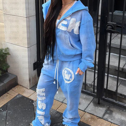Retro Letter Print Hoodie