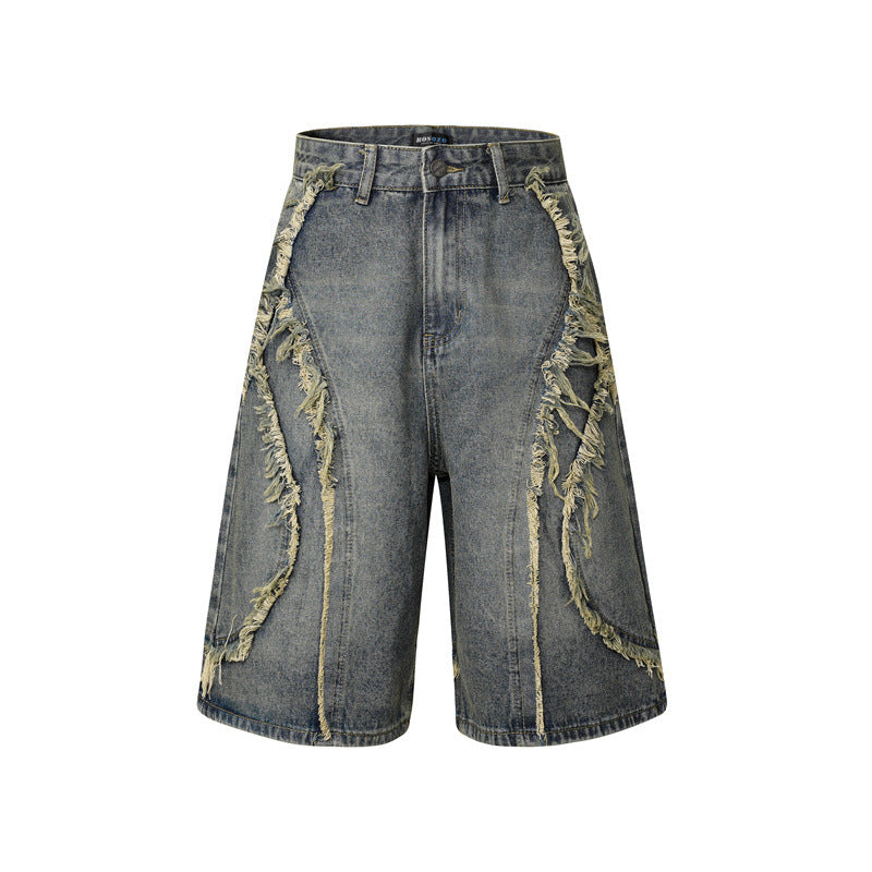 Retro Washed Denim Shorts