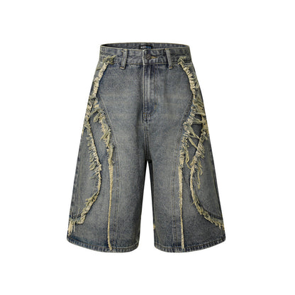 Retro Washed Denim Shorts