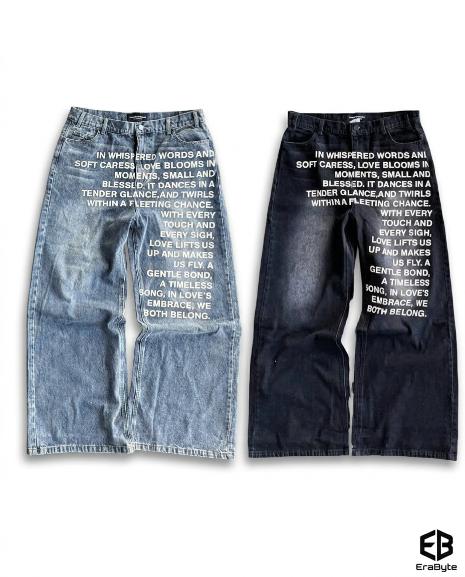 Retro Hip-Hop Street Washed Jeans