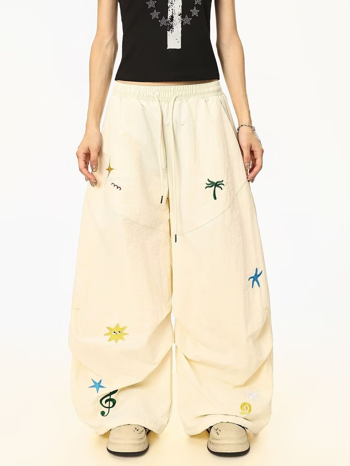 Loose Casual Pants for Small and Slimming All-match Wide Leg Pants