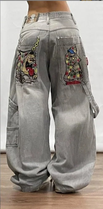 Y2K Gradient Wash Loose Straight Jeans - photo 7