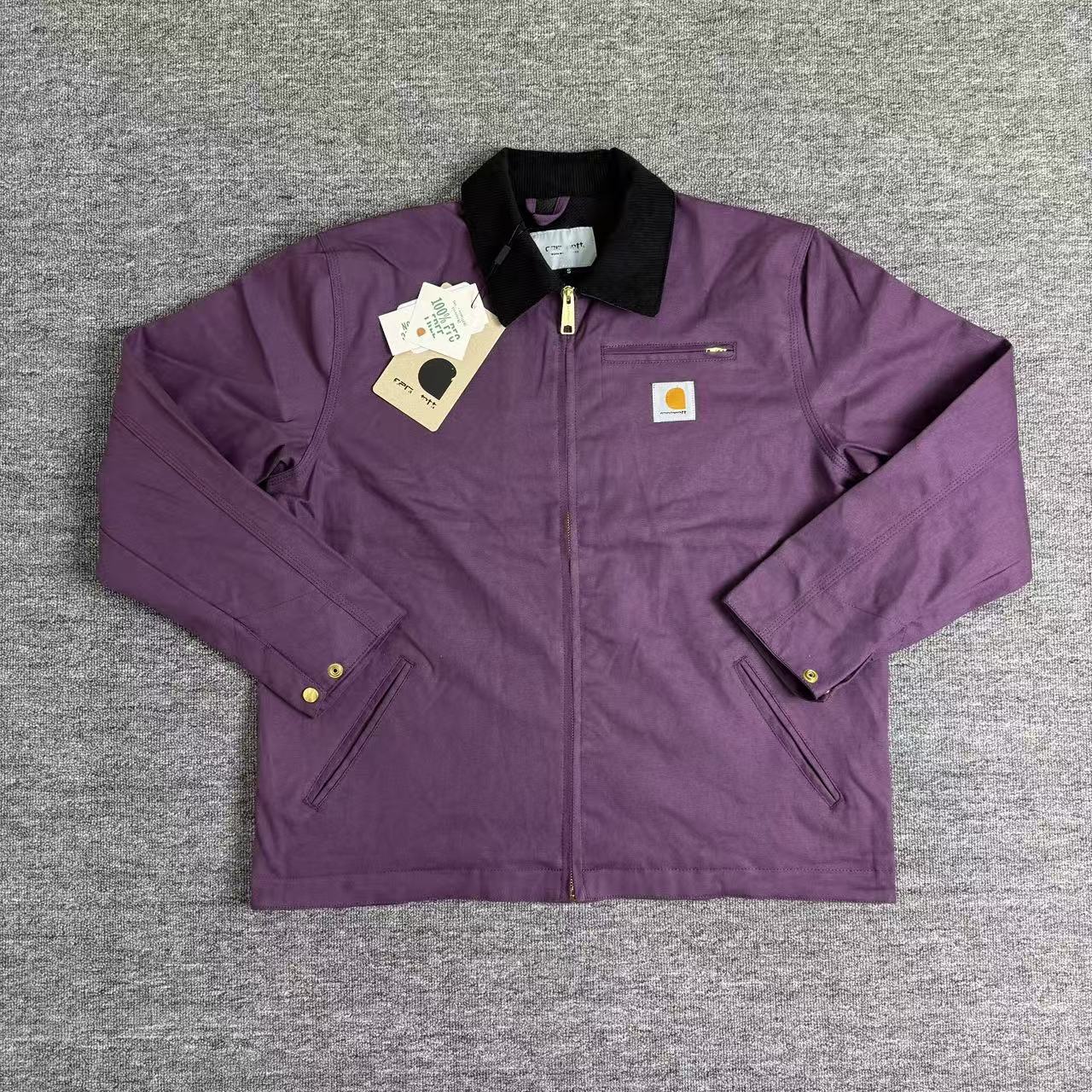 Washed Canvas Lapel Coat