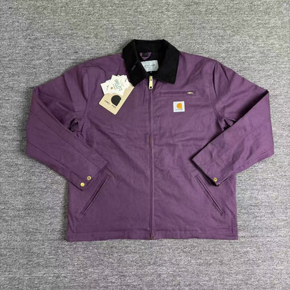 Washed Canvas Lapel Coat