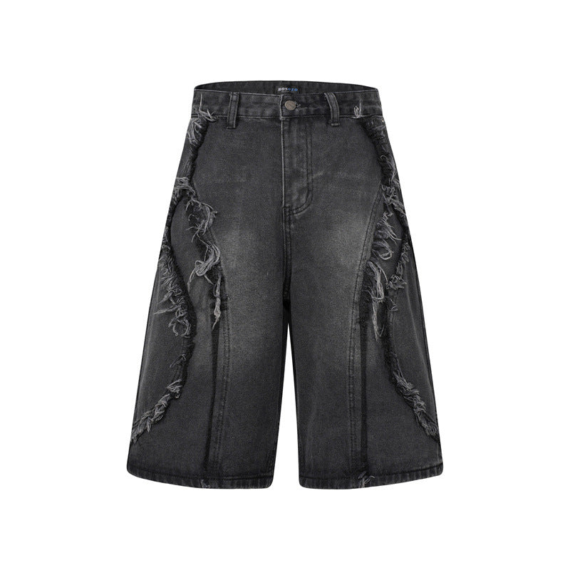Retro Washed Denim Shorts