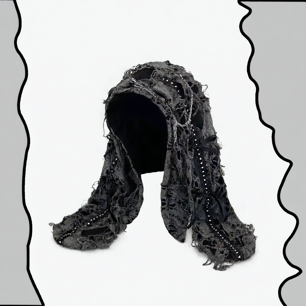 Punk Style Cotton Beanie with Chains - photo 6