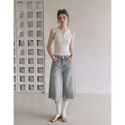 Y2K Rhinestone Frayed-Hem Cropped Jeans - photo 5