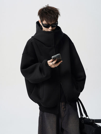 Heavyweight Mens Hooded Cardigan Sweatshirt