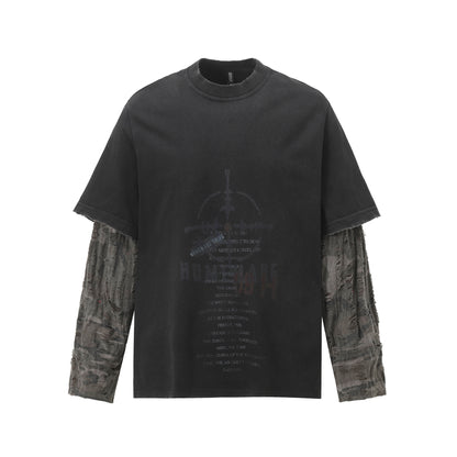 Washed Cotton Long-Sleeve Tee