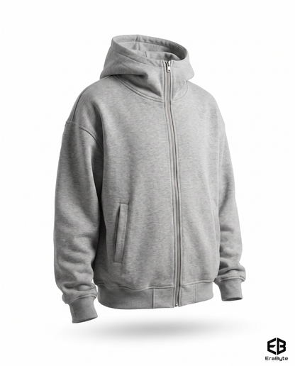 Heavyweight Mens Hooded Cardigan Sweatshirt