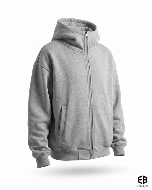 Heavyweight Mens Hooded Cardigan Sweatshirt