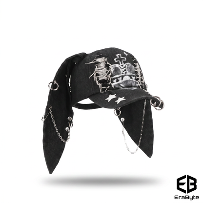 Trendy Rabbit Ear Denim Baseball Cap