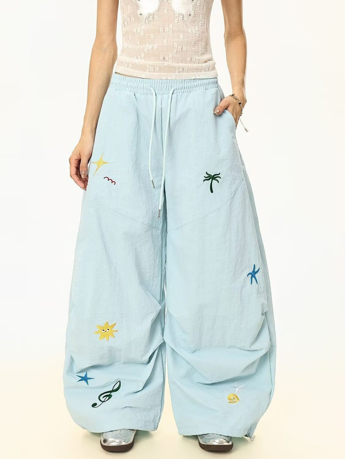 Loose Casual Pants for Small and Slimming All-match Wide Leg Pants