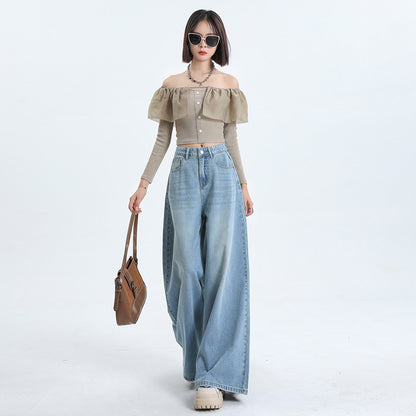 High-Waist Wide-Leg Jeans for Women - photo 4