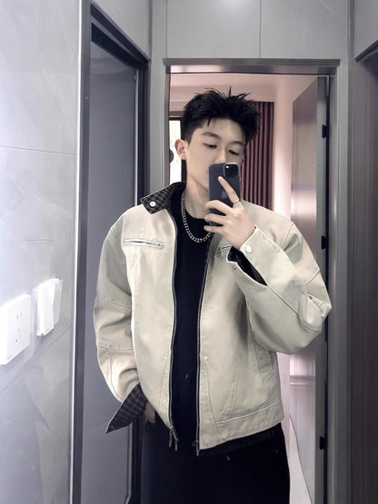 Clean-Fit Washed Canvas Jacket
