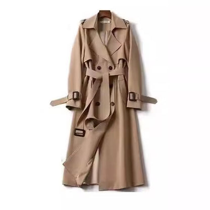 Women's mid-length knee-length windbreaker jacket