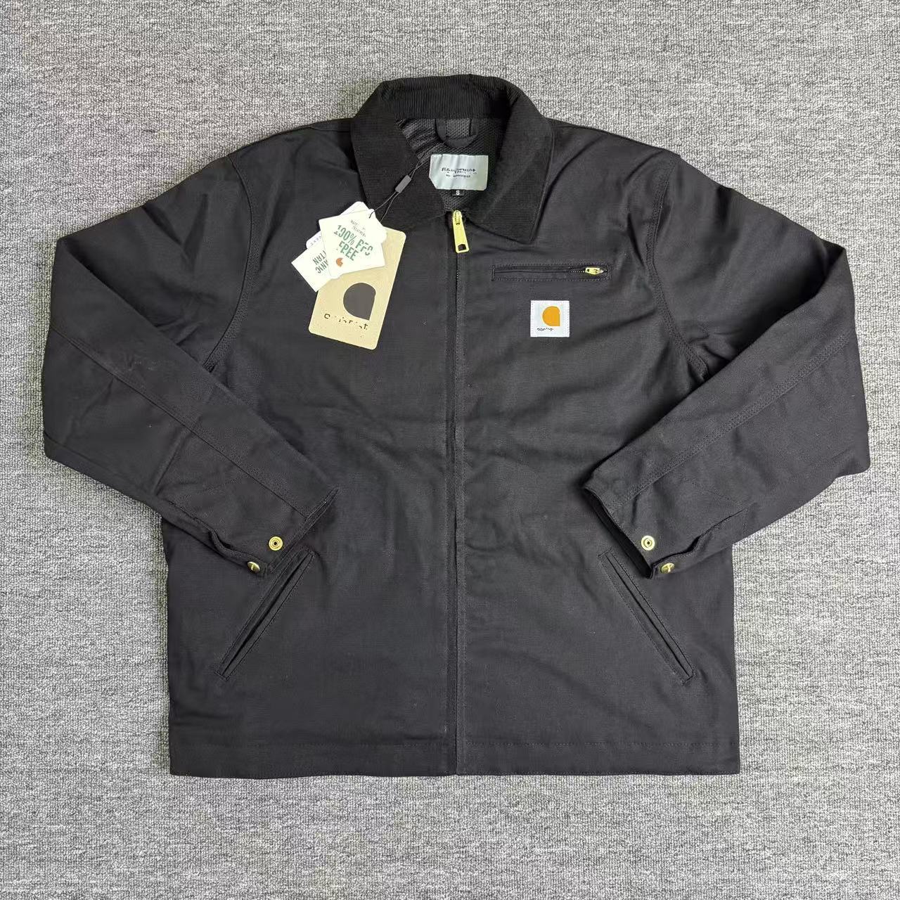 Washed Canvas Lapel Coat