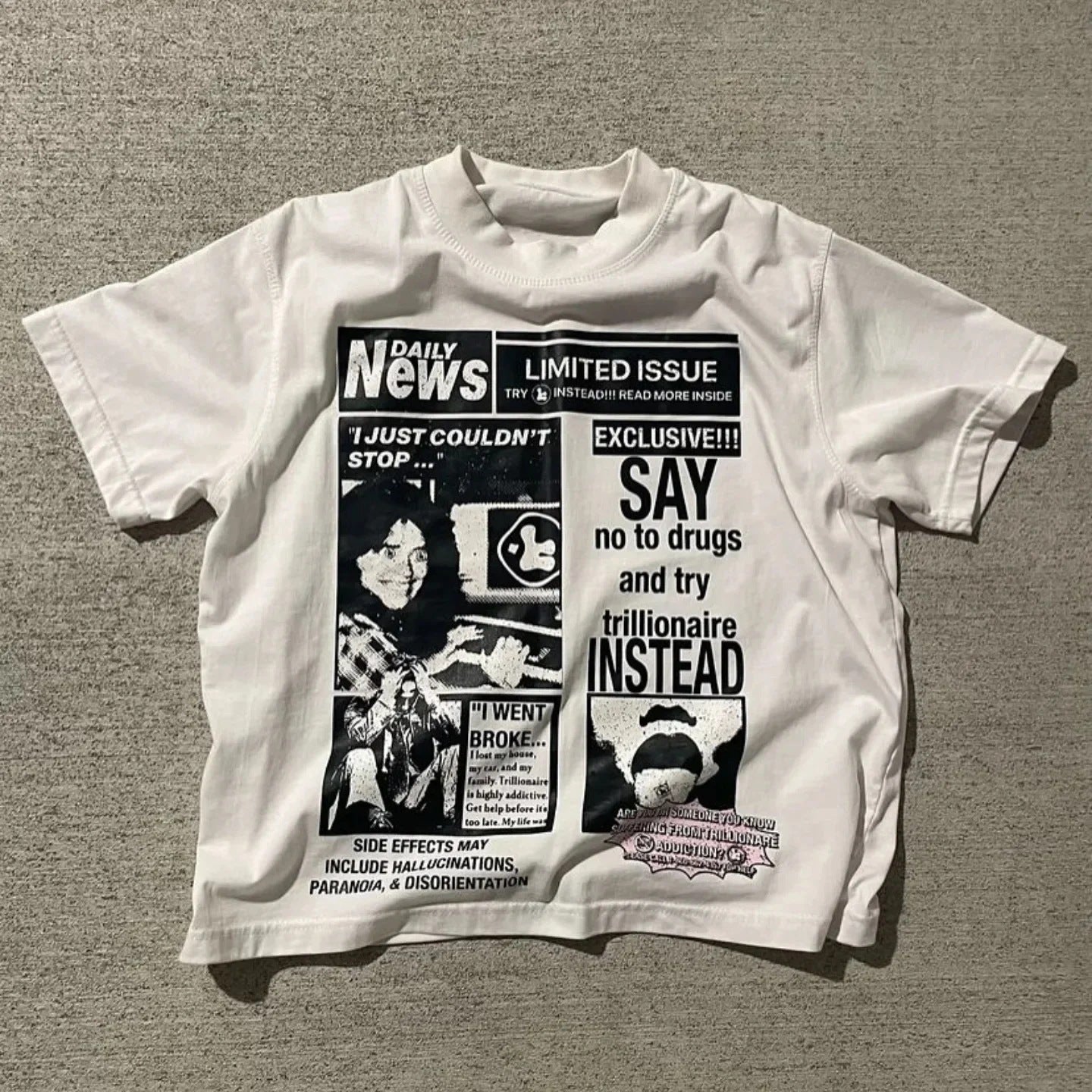Oversized Graphic Print Cotton Tee